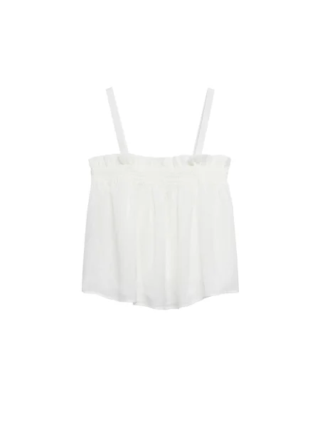 MANGO Top LECCE fildeş alb