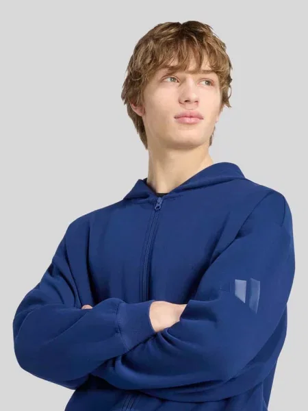 Bluza rozpinana o kroju regular fit z dodatkiem modalu Adidas Sportswear granatowa