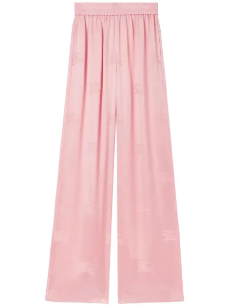 Pantaloni Burberry din jacard roz