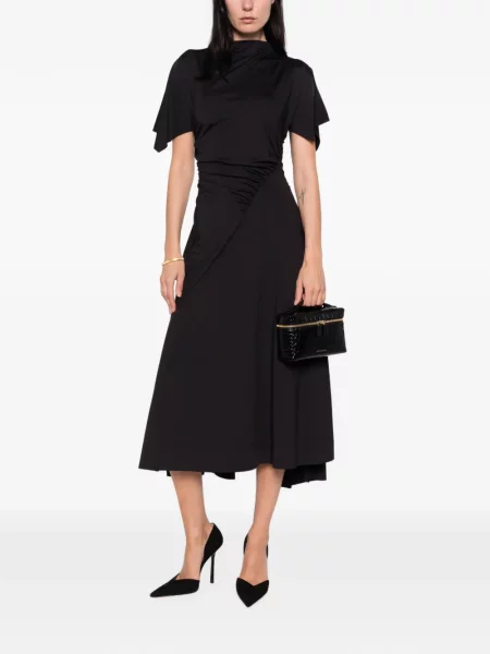Rochie Victoria Beckham asimetrică negru