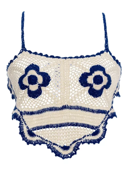 Croșetat top Agua Bendita cu model floral