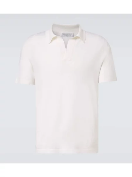 Polo Gabriela Hearst de mătase alb