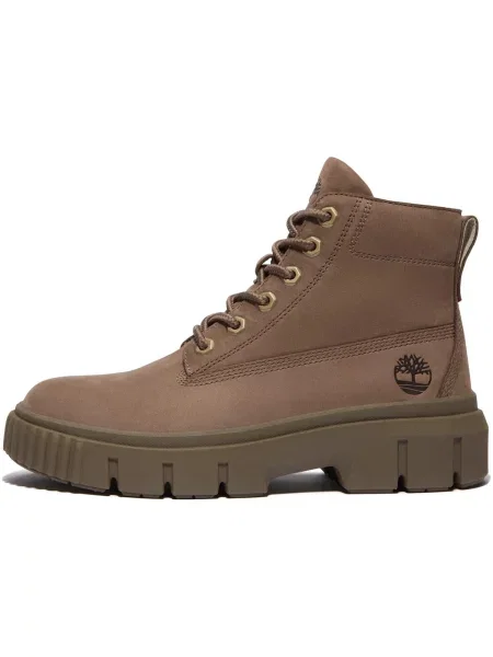 Timberland bocanci din piele intoarsa Greyfield femei maro cu platforma gri