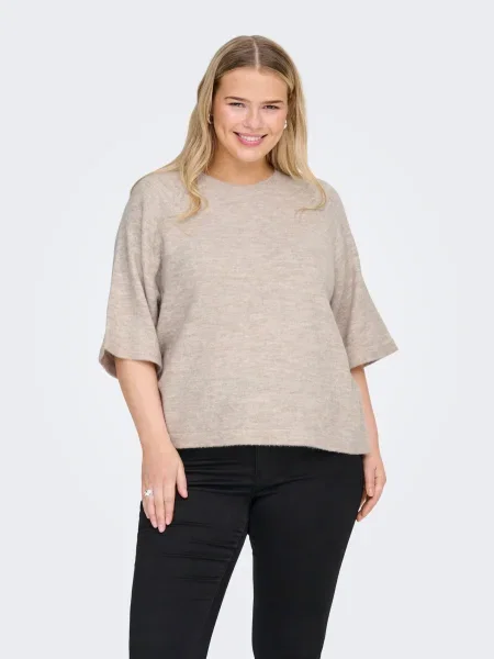 ONLY Carmakoma Pulover CARSIMONI amestecat bej