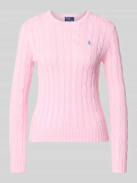 Sweter Polo Ralph Lauren z nadrukiem różowy
