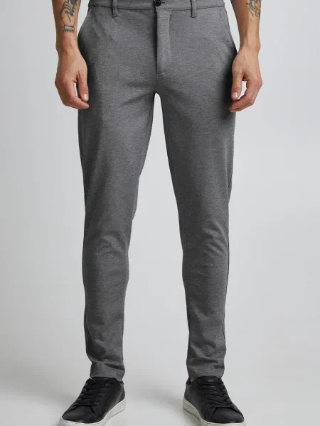 !Solid Pantaloni eleganți DAVE BARRO amestecat gri