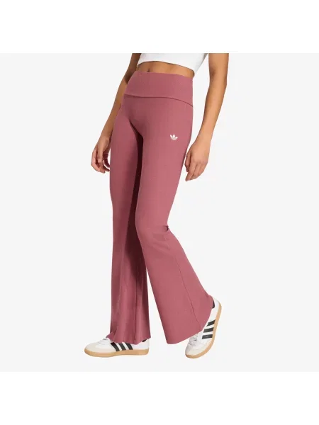 Colanți adidas Essentials Rib Flared Leggings Quiet Crimson L