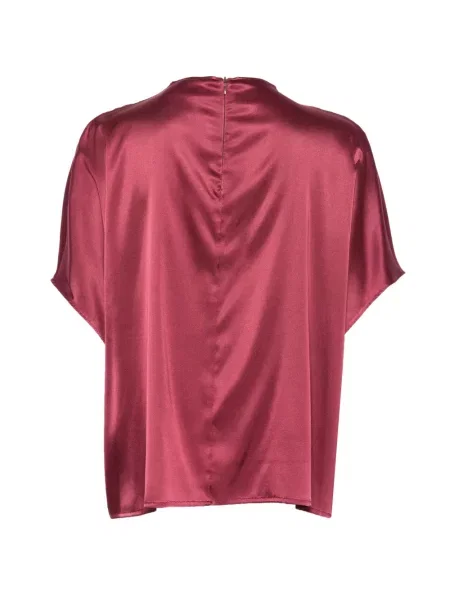 Top Solotre din satin roșu