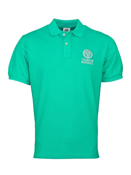 FRANKLIN & MARSHALL Tricou verde deschis / murdar alb