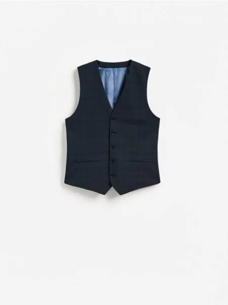 Reserved Vestă clasică bleumarin