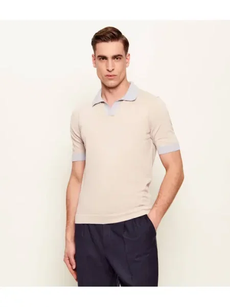 Tricou polo Tombolini bej