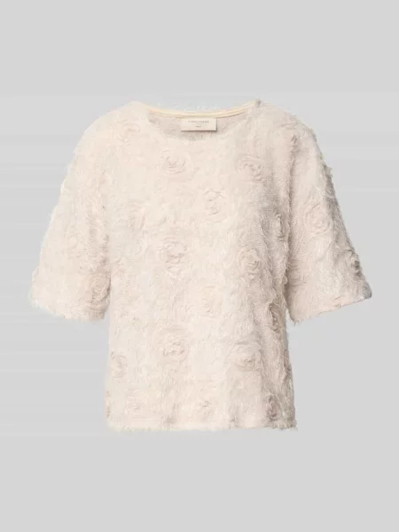 Męski t-shirt o kroju regular fit z kwiatowym wzorem na całej powierzchni obszycie model Chuck' Free/quent biała