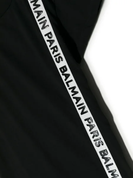Sukienka koszulowa dziecięca Balmain czarna