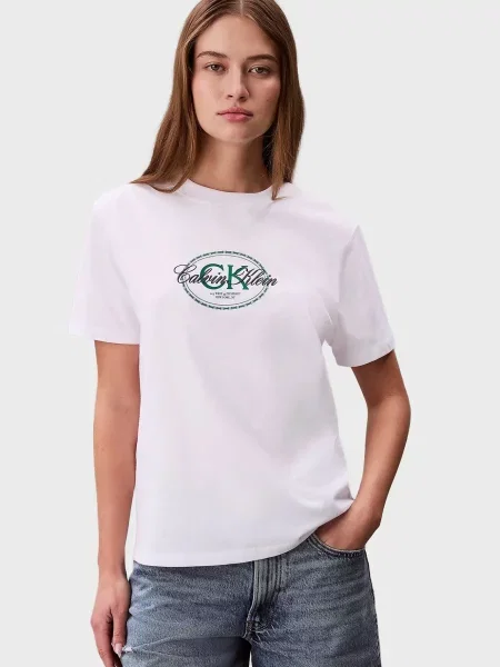 Класична футболка Calvin Klein Jeans біла