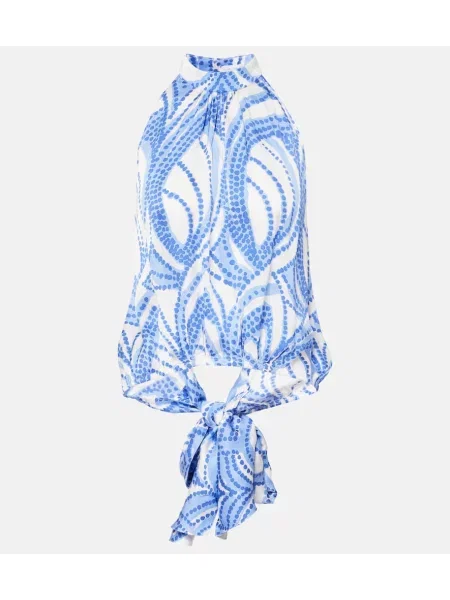 Top Poupette St Barth s printom plava