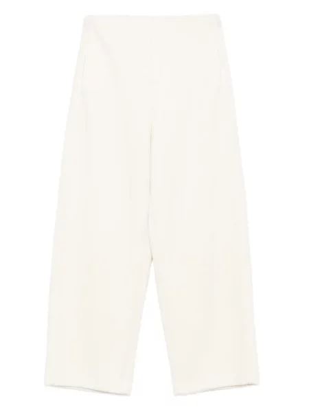 Spodnie Max Mara o krotszym kroju białe