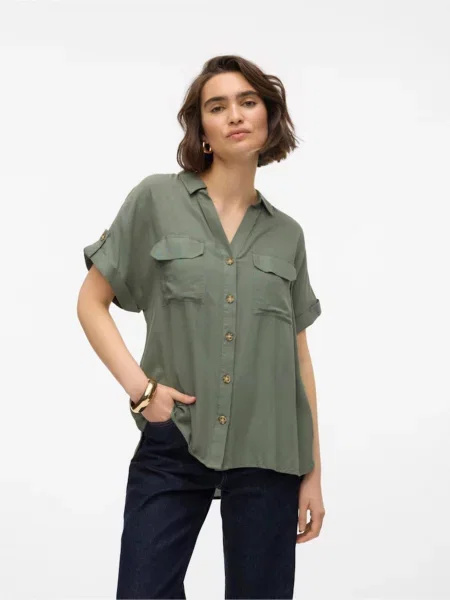 VERO MODA Blúzka BUMPY' zelená