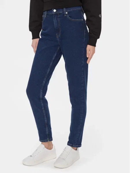 Mom jeans Calvin Klein niebieskie