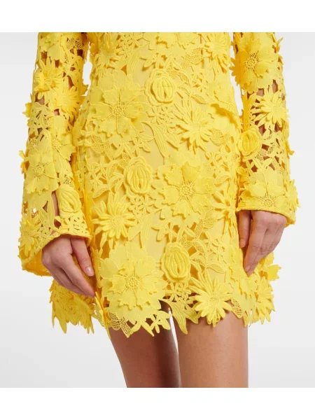 Rochie Leo Lin din dantelă galben