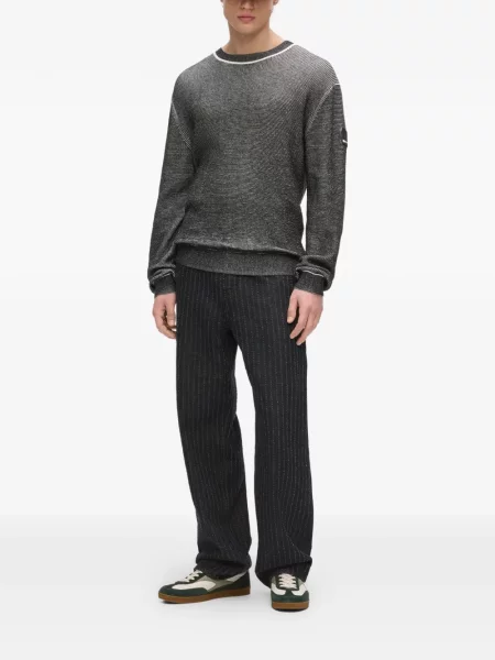 Svetr Karl Lagerfeld Jeans s autogramem černý