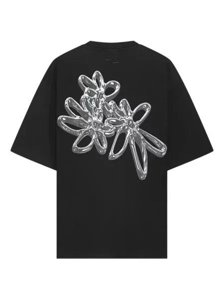 Tricou Filling Pieces cu model floral cu imagine negru