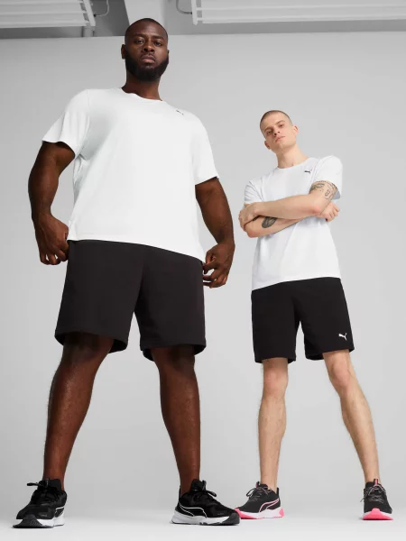 Трикотажные короткие спортивные шорты Puma черные