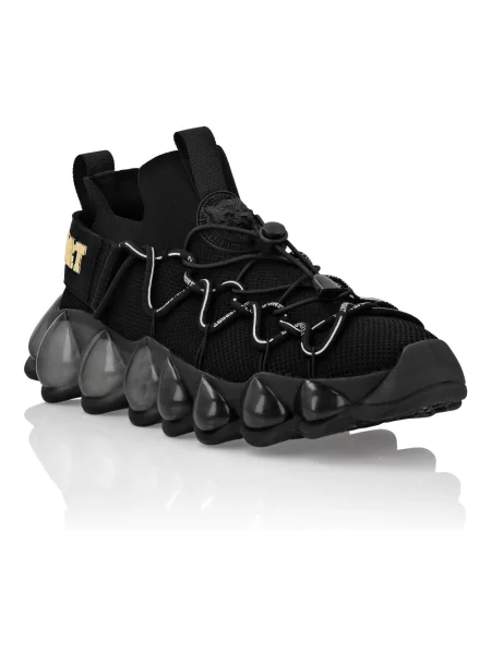 Sneakersy Philipp Plein w tygrysie prążki czarne