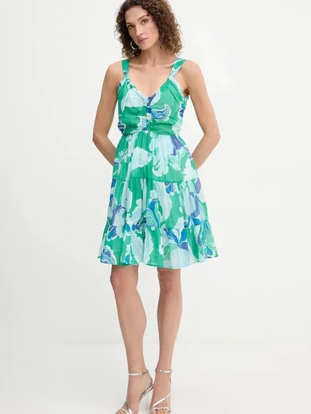 Morgan rochie din mini evazați RAVEL.F verde