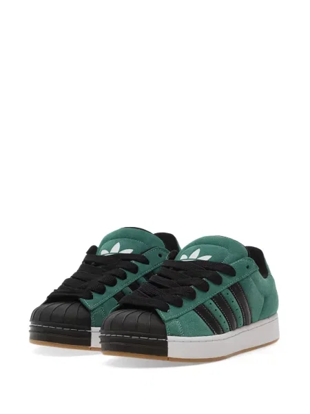 Lung tricou Adidas cu mâneci scurte cu decolteu în V maro