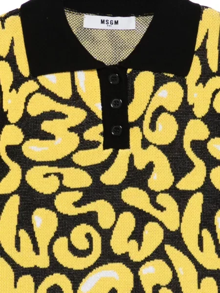 Koszulka polo dziecięca Msgm żółta
