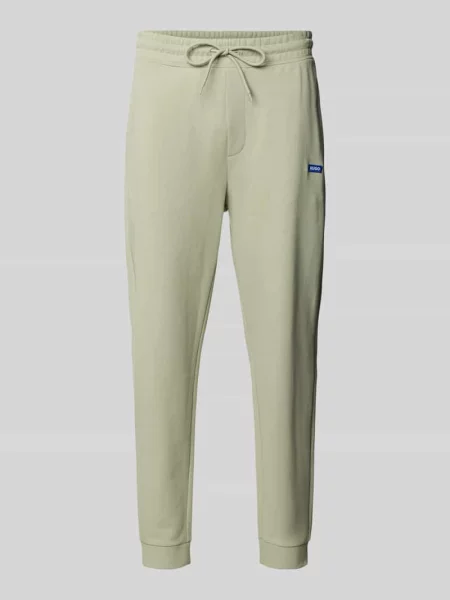Spodnie dresowe w kroju relaxed fit z czystej bawełny Model NAPIN`' Hugo Blue
