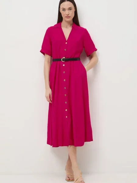 Medicine sukienka rozkloszowana z różowa