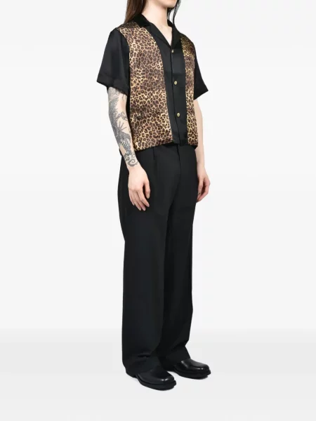 Cămașă Ernest W. Baker cu imagine cu model leopard negru