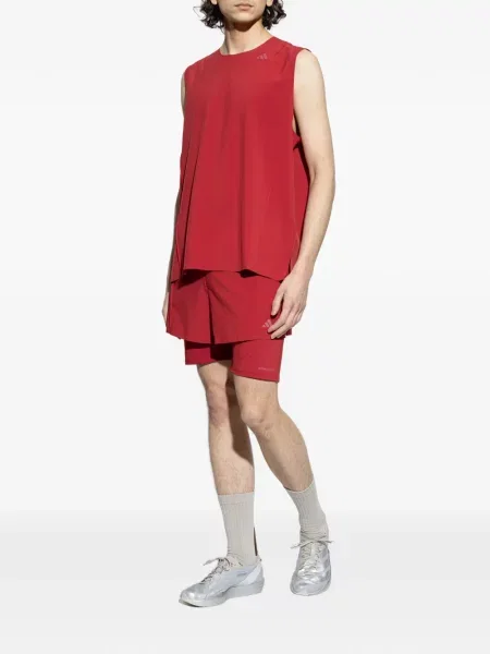 Koszulka Adidas z zamkiem błyskawicznym do połowy bez rękawów skórzana brązowa