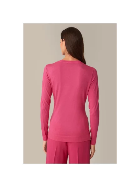 Sweter Windsor wełniany różowy