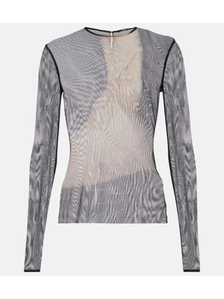 Top Balmain cu imagine din tul