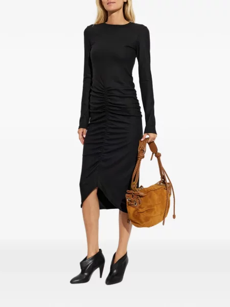 Rochie midi Marant Etoile cu volane negru