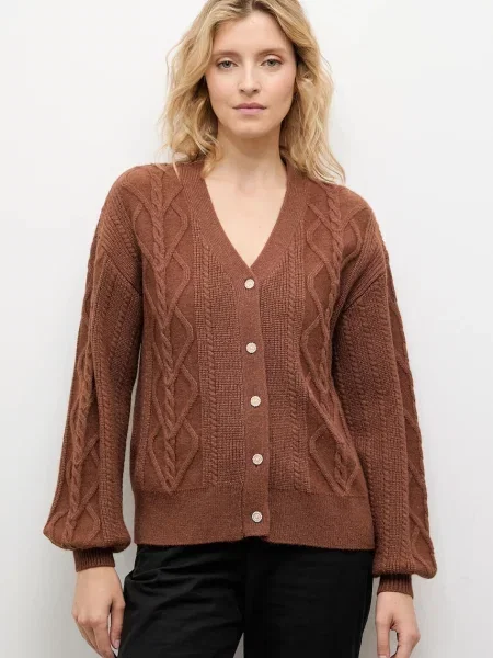 Кардиган з кашеміром Answear.LAB коричневий