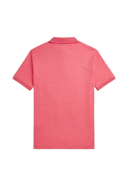 Matlasat tricou polo Polo Ralph Lauren cu decolteu rotund cu autograf roșu