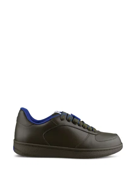Sneakerși Burberry din piele cu autograf maro