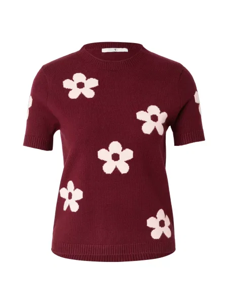 Hailys Pulover crem / bordeaux roșu