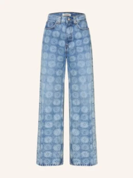 Sandro Dżinsy Z Szerokimi Nogawkami blau niebieskie