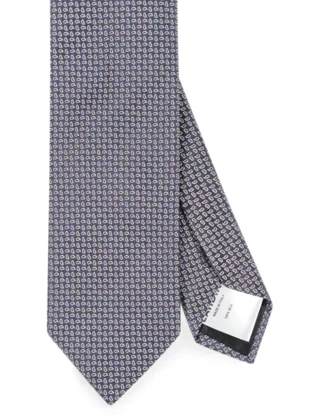 Μεταξωτή γραβάτα Lardini με σχέδιο paisley μπλε