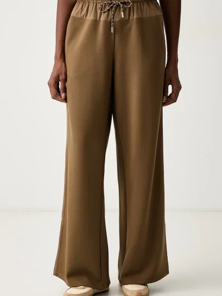 Twinset pantaloni de trening pentru femei cu vâscoză verde
