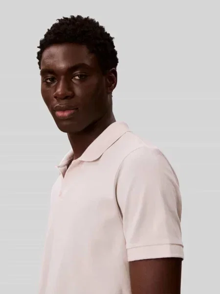Koszulka polo z czystej bawełny o kroju regular fit Calvin Klein Jeans beżowa