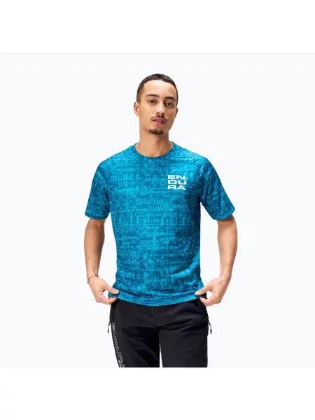 Tricou de ciclism pentru bărbați Endura Grid Ltd Printed atlantic