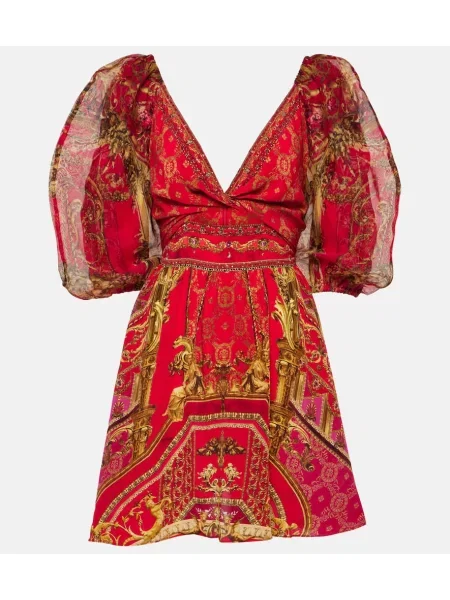 Rochie Camilla de mătase cu imagine