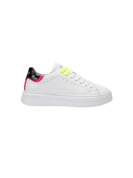 Sneakersy Sun68 skórzane białe