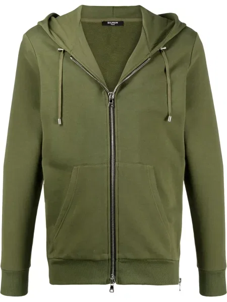 Hanorac cu glugă Balmain cu autograf verde