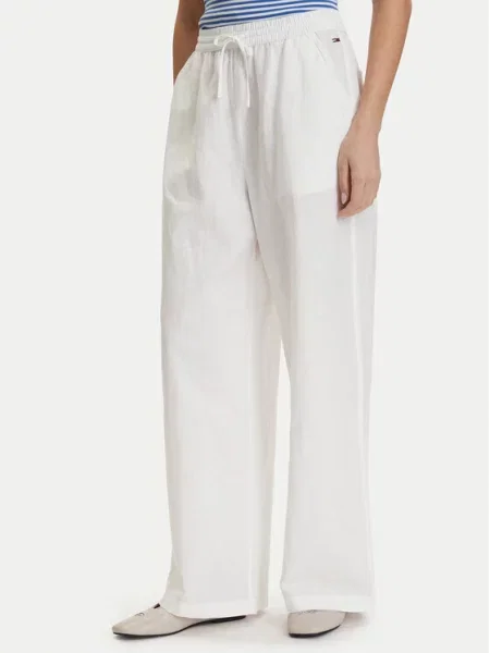 Tommy Jeans Pantaloni din alb